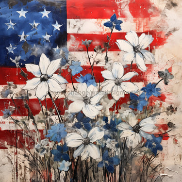 Patriotic Sign, USA Sign, DCO-13598, Sign For Wreath, 10x10